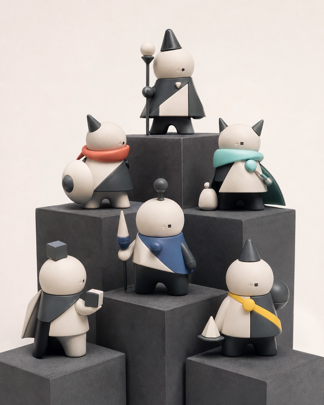 Concept visualization of an original modular blind-box collectible family